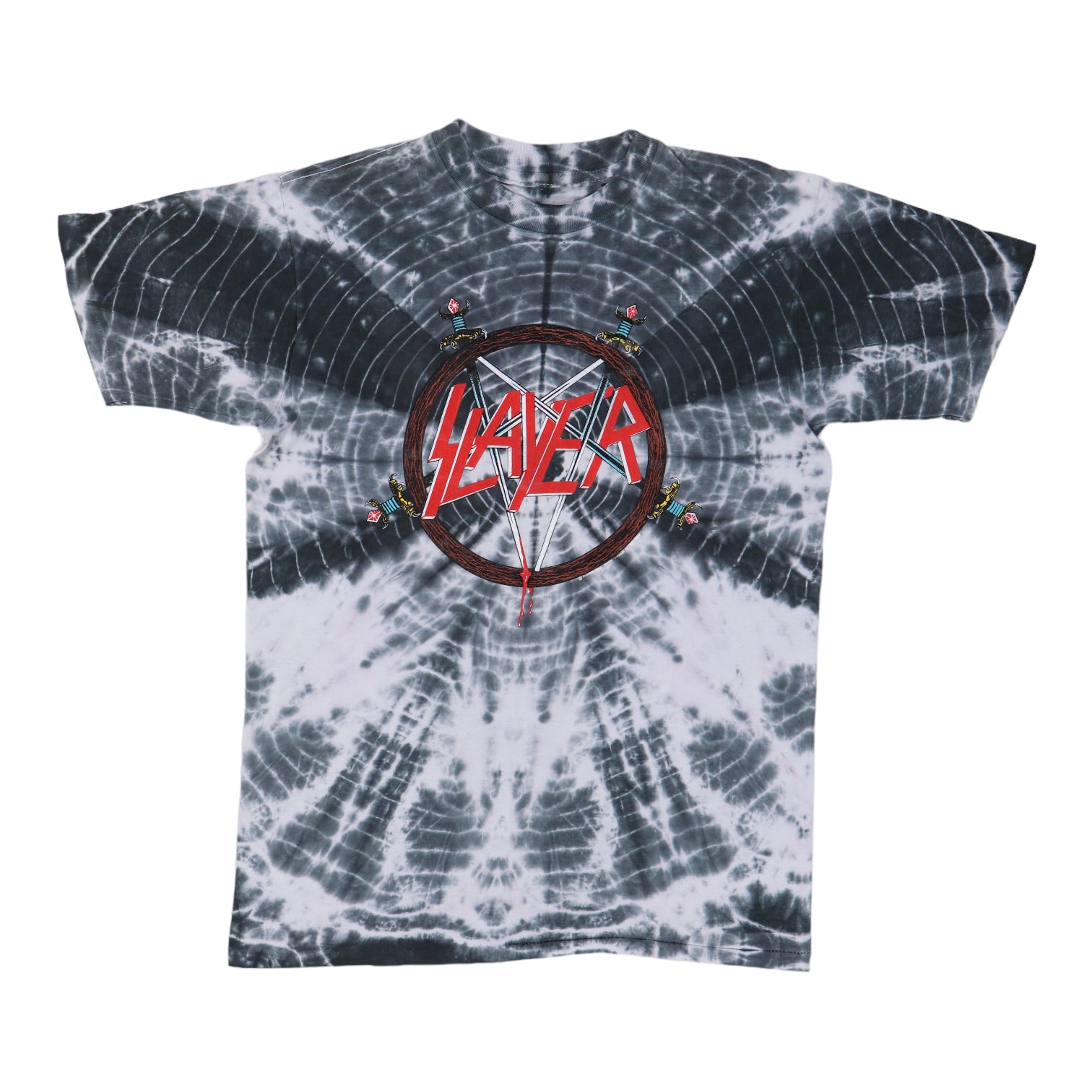 1990 Slayer Symmetria Tie Dye Shirt Wyco Vintage