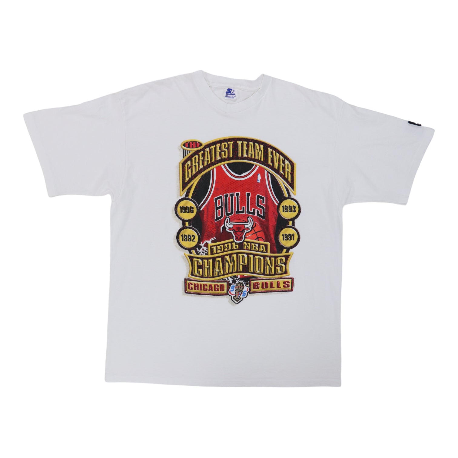 Vintage 1990s Chicago Bulls 1993 Back to Back NBA Champions T-Shirt Sz