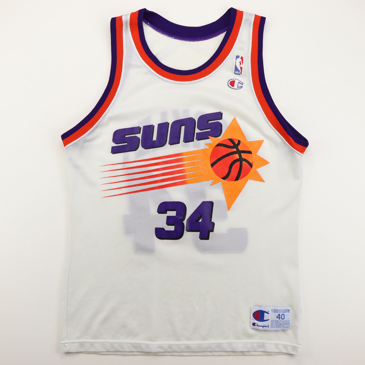 Size 44. Vintage Suns NBA Jersey 34 Barkley Made in USA by 