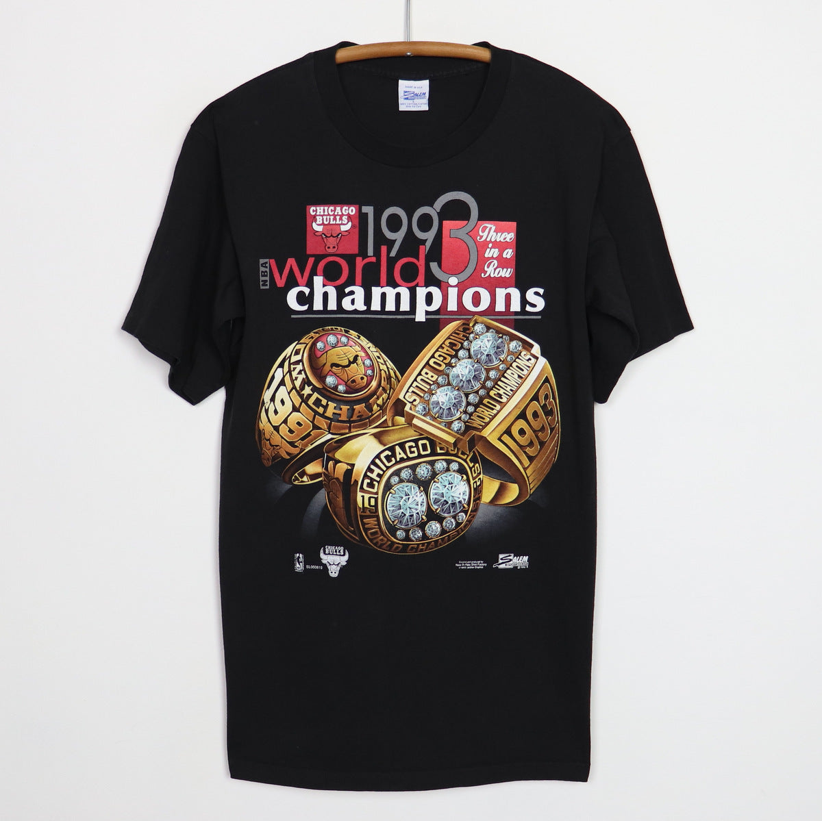 1993 Chicago Bulls Back to back champions vintage tee