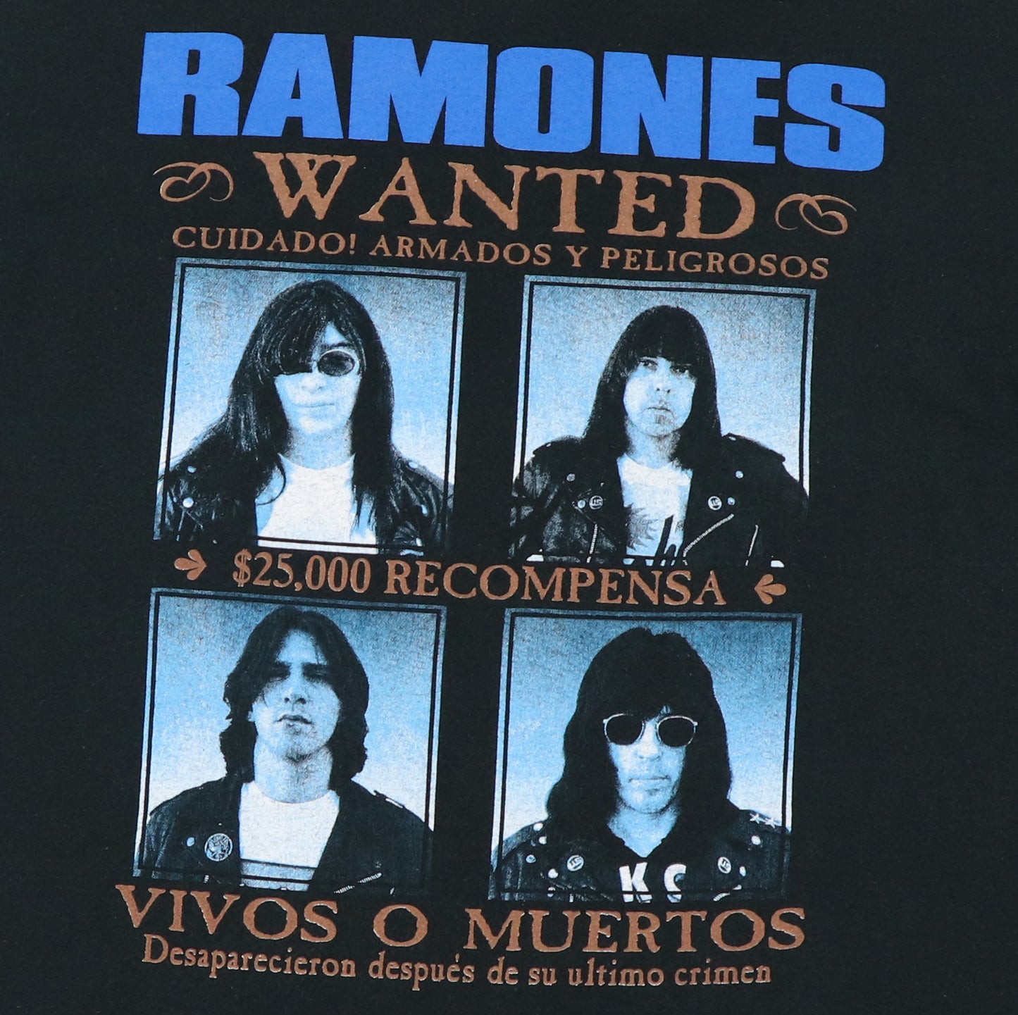 1996 Ramones Adios Amigos Final Tour Shirt