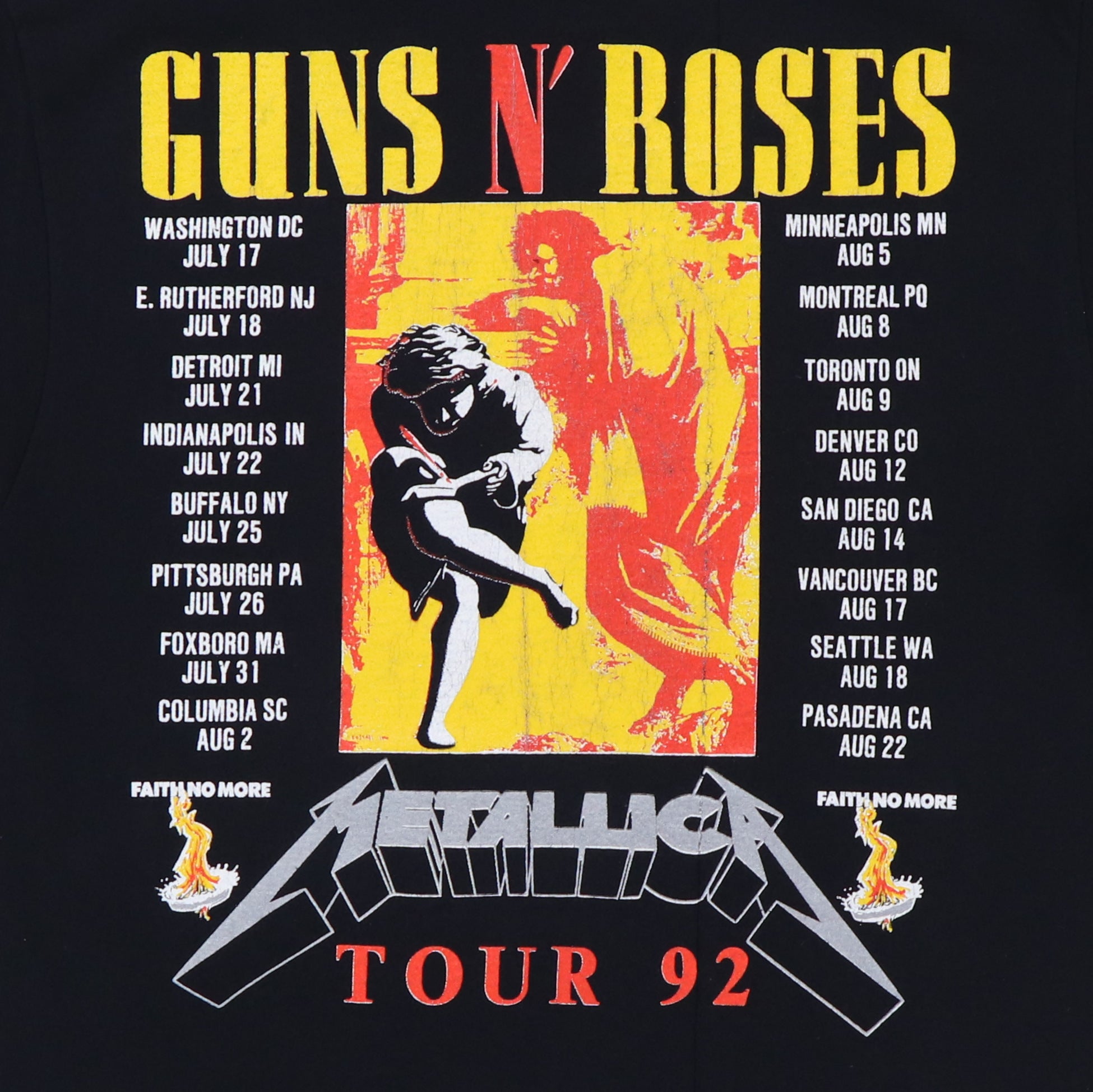 よろしくお願いいたしますMETALLICA × GUNS N' ROSES TOUR 1992  XL