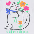 1991 Cat Hugging Flowers Shirt