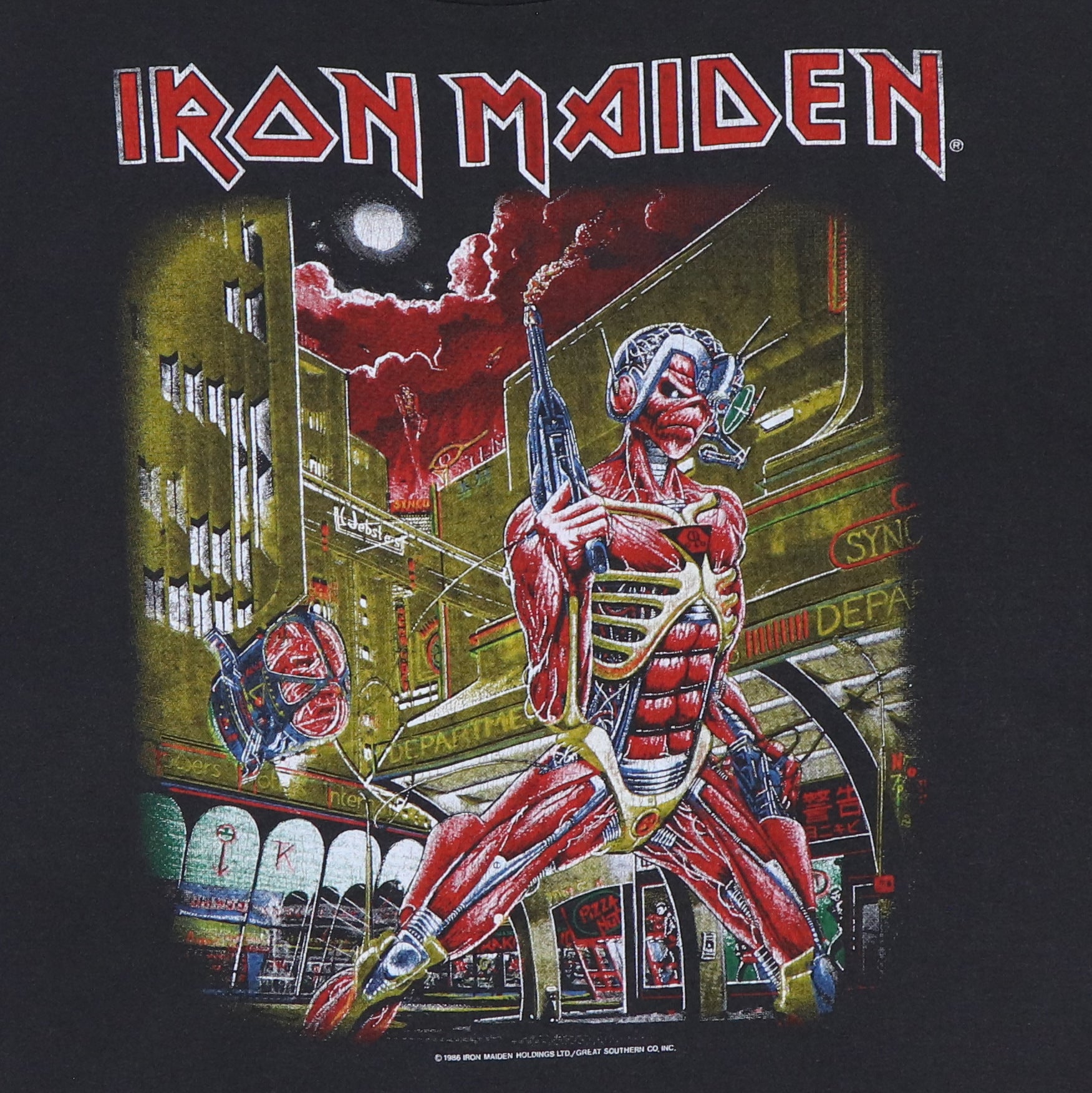 Iron maiden somewhere hot sale in time shirt