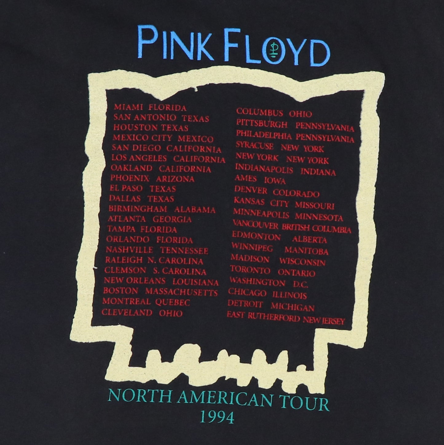 1994 Pink Floyd Division Bell Tour Shirt