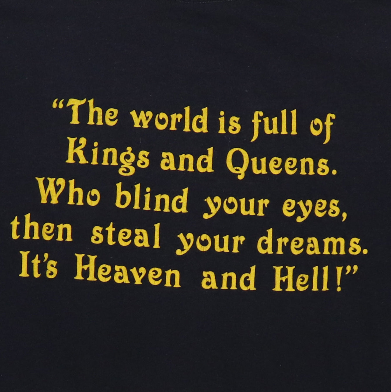 1980 Black Sabbath Heaven and Hell Tour Shirt