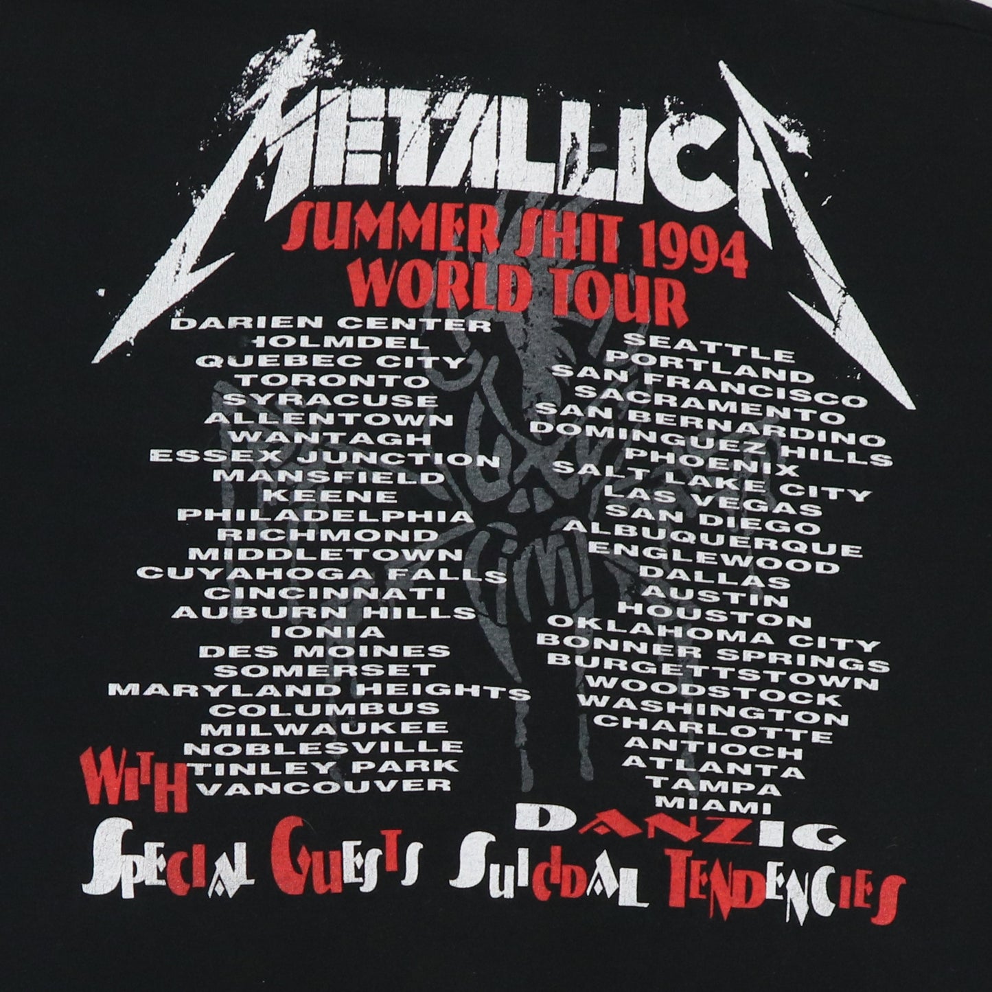 1994 Metallica Summer Shit Tour Shirt