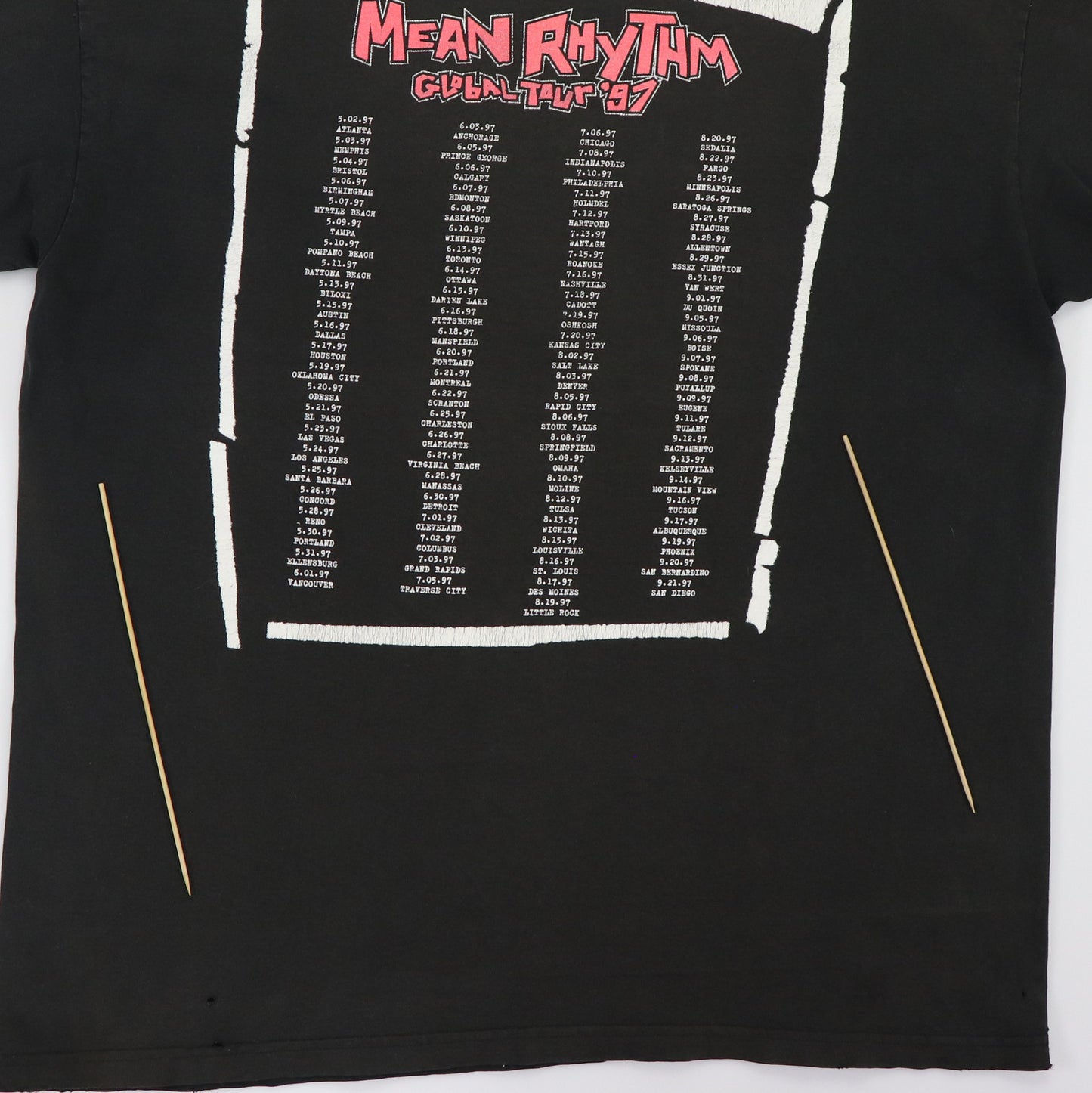 1997 ZZ Top Mean Rhythm Global Tour Shirt