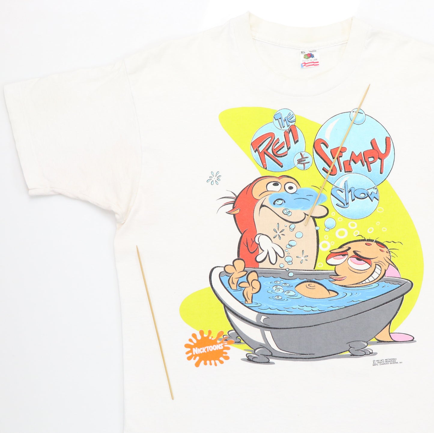 1992 Ren & Stimpy Show Nicktoons MTV Shirt