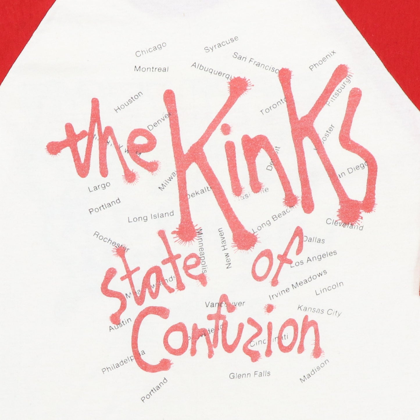 1983 The Kinks State Of Confusion Tour Jersey Shirt