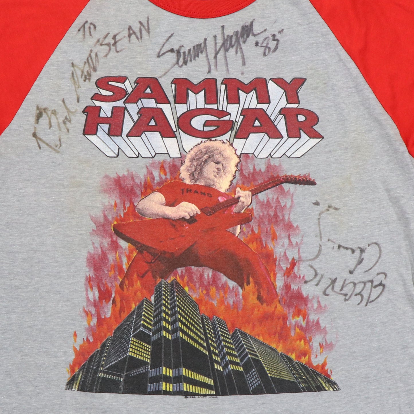 1983 Sammy Hagar Red Rocker Tour Jersey Shirt