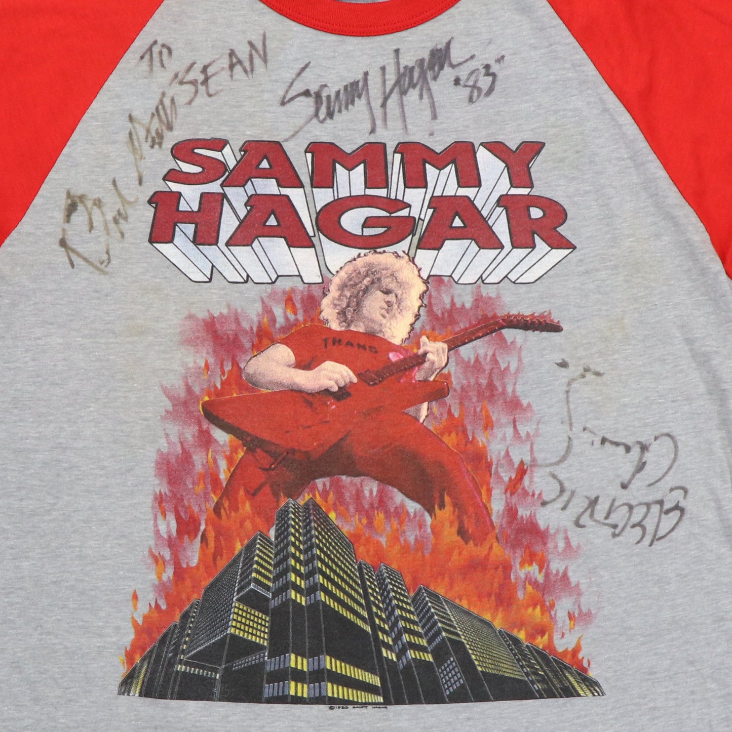 1983 Sammy Hagar Red Rocker Tour Jersey Shirt