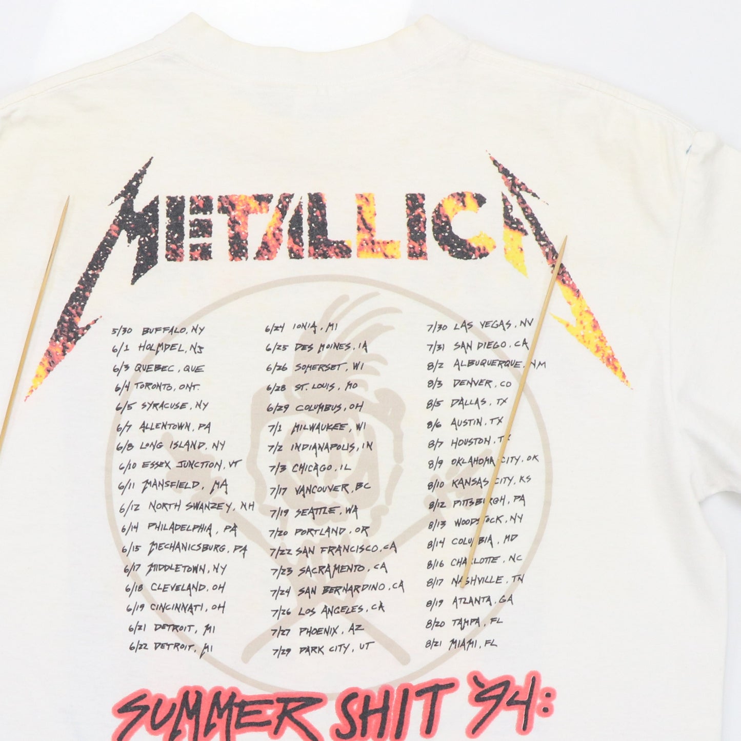 1994 Metallica Summer Shit Tour Shirt