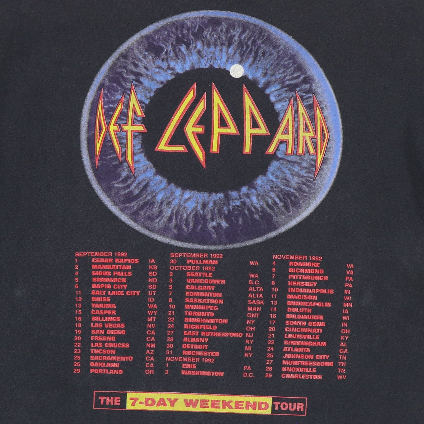 1992 Def Leppard Adrenalize Tour Shirt