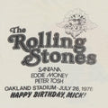 1978 Rolling Stones Happy Birthday Mick Concert Shirt