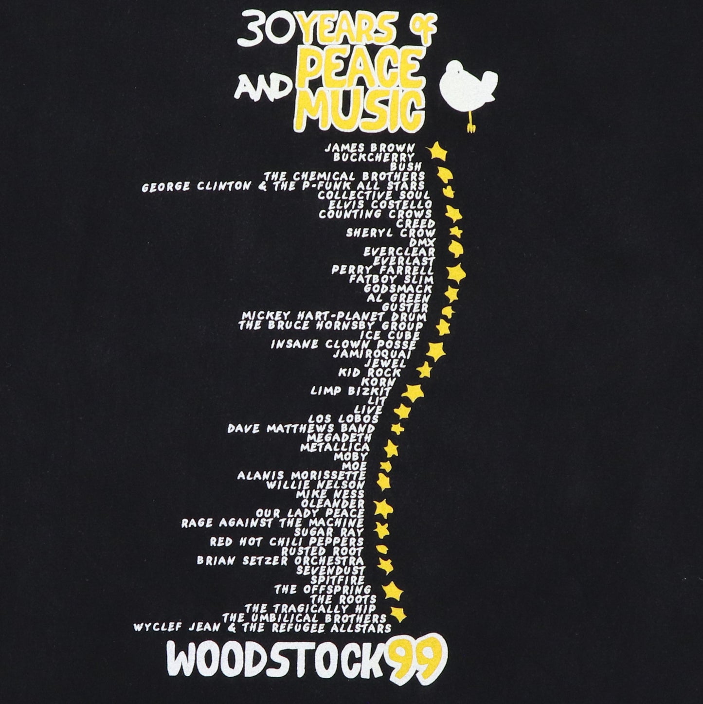 1999 Woodstock Music Festival Concert Shirt