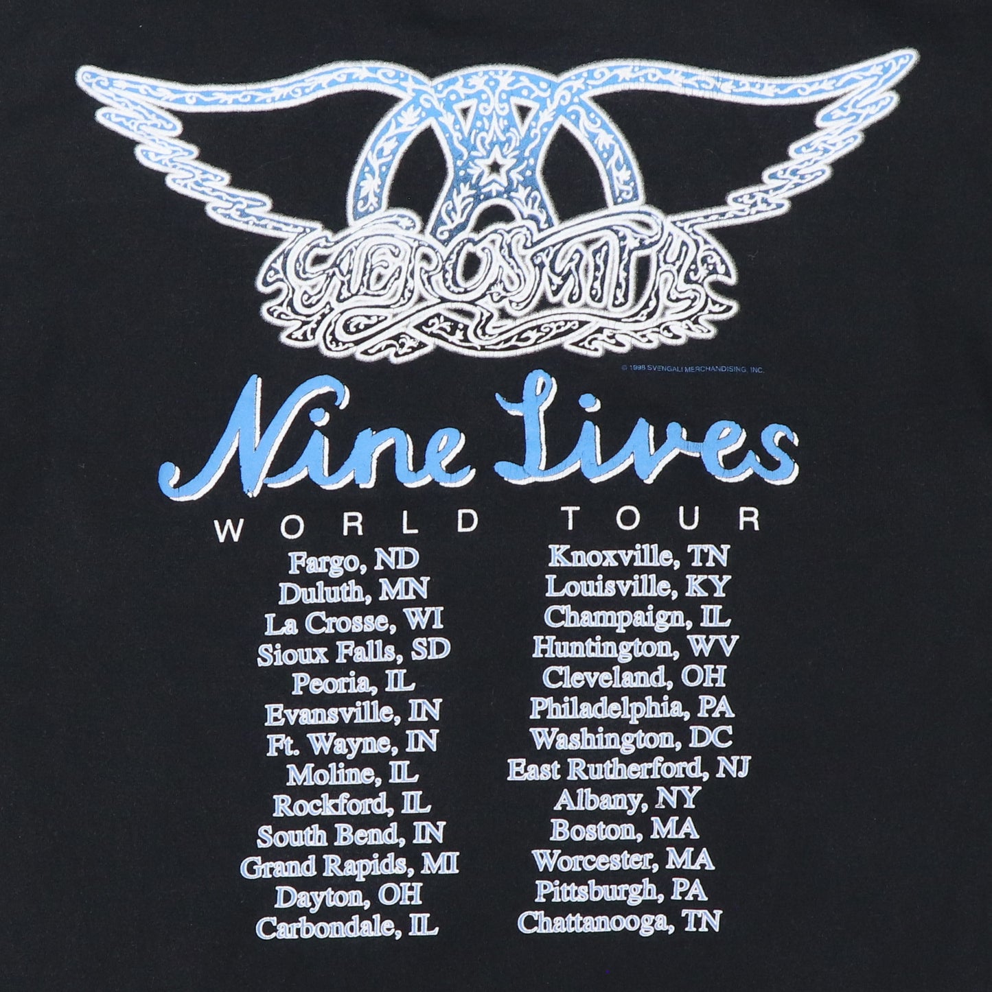 1997 Aerosmith Nine Lives Tour Shirt