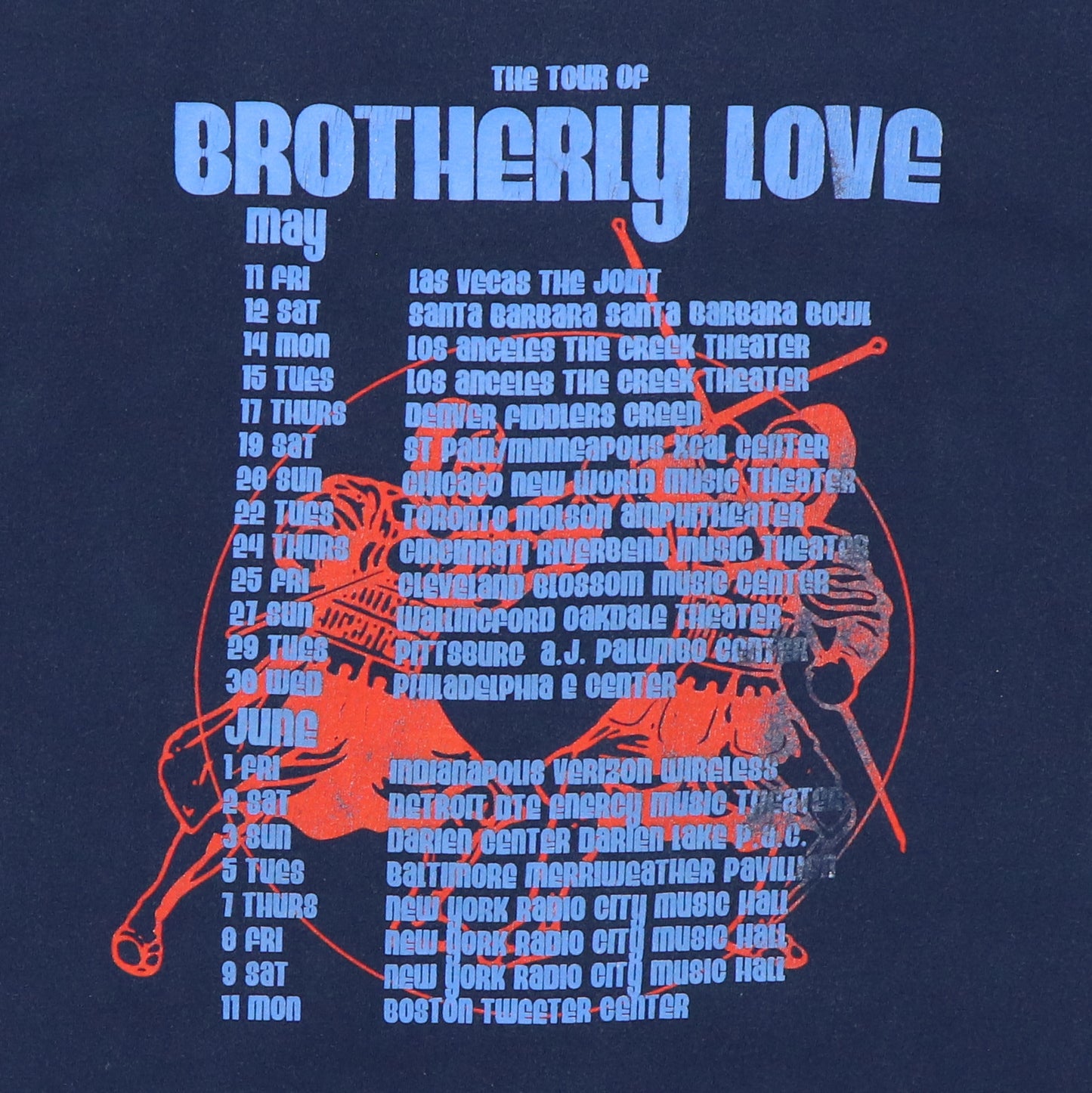 2001 Oasis Black Crowes Brotherly Love Tour Shirt