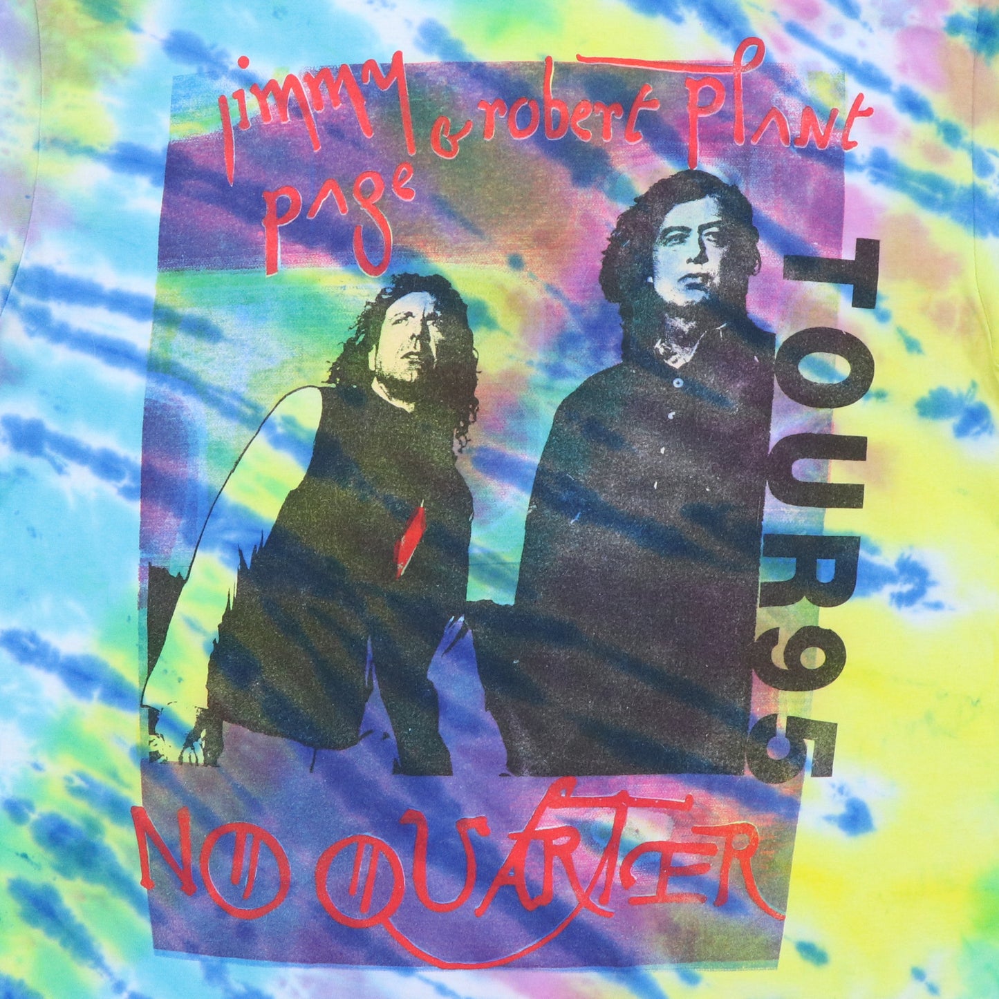 1995 Jimmy Page Robert Plant Tie Dye Tour Shirt