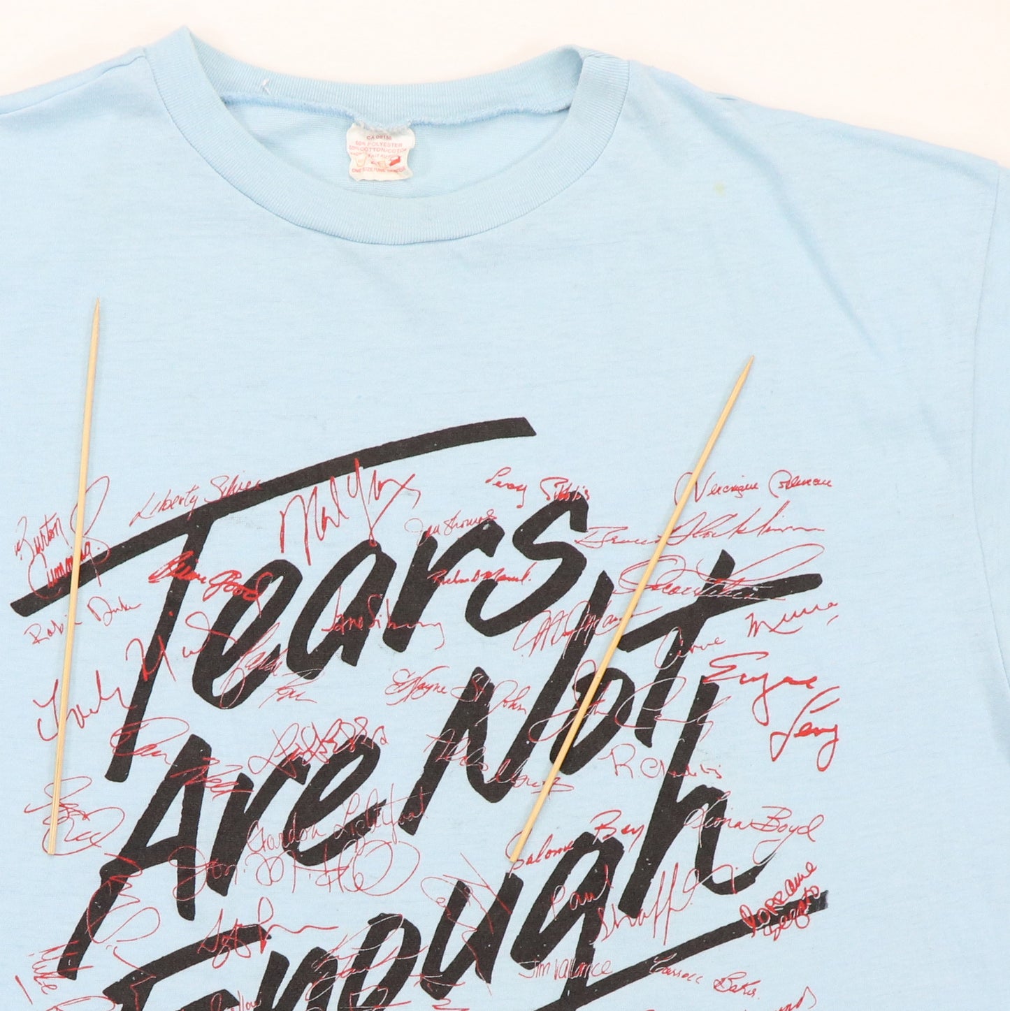 1985 Tears Are Not Enough Benefit Shirt