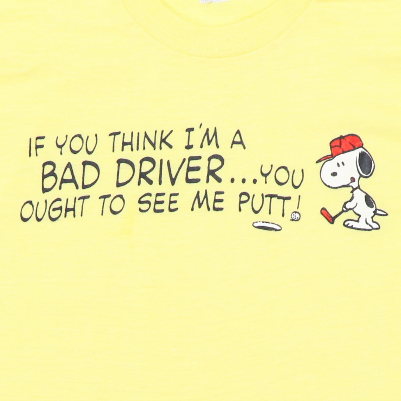 1970s Snoopy Golfing Bad Driver Shirt