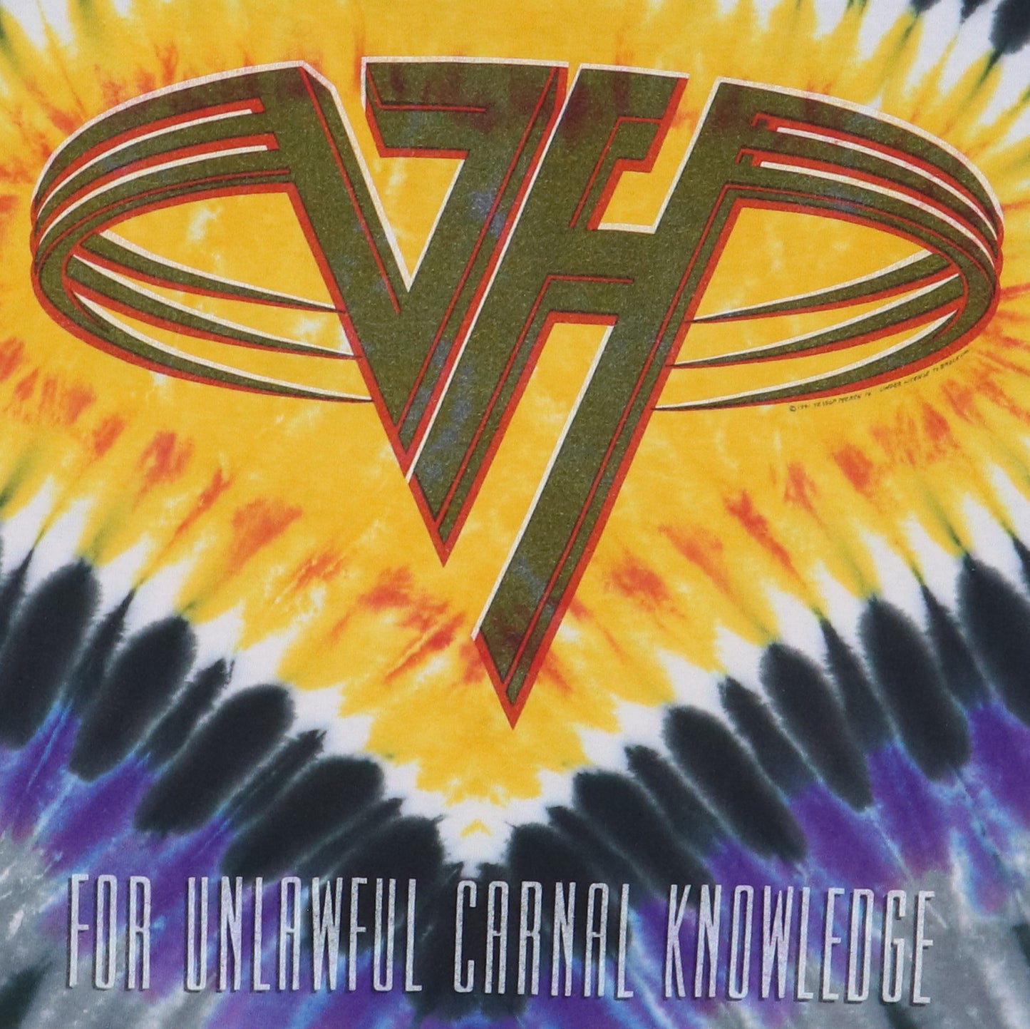 1991 Van Halen For Unlawful Carnal Knowledge Tie Dye Shirt