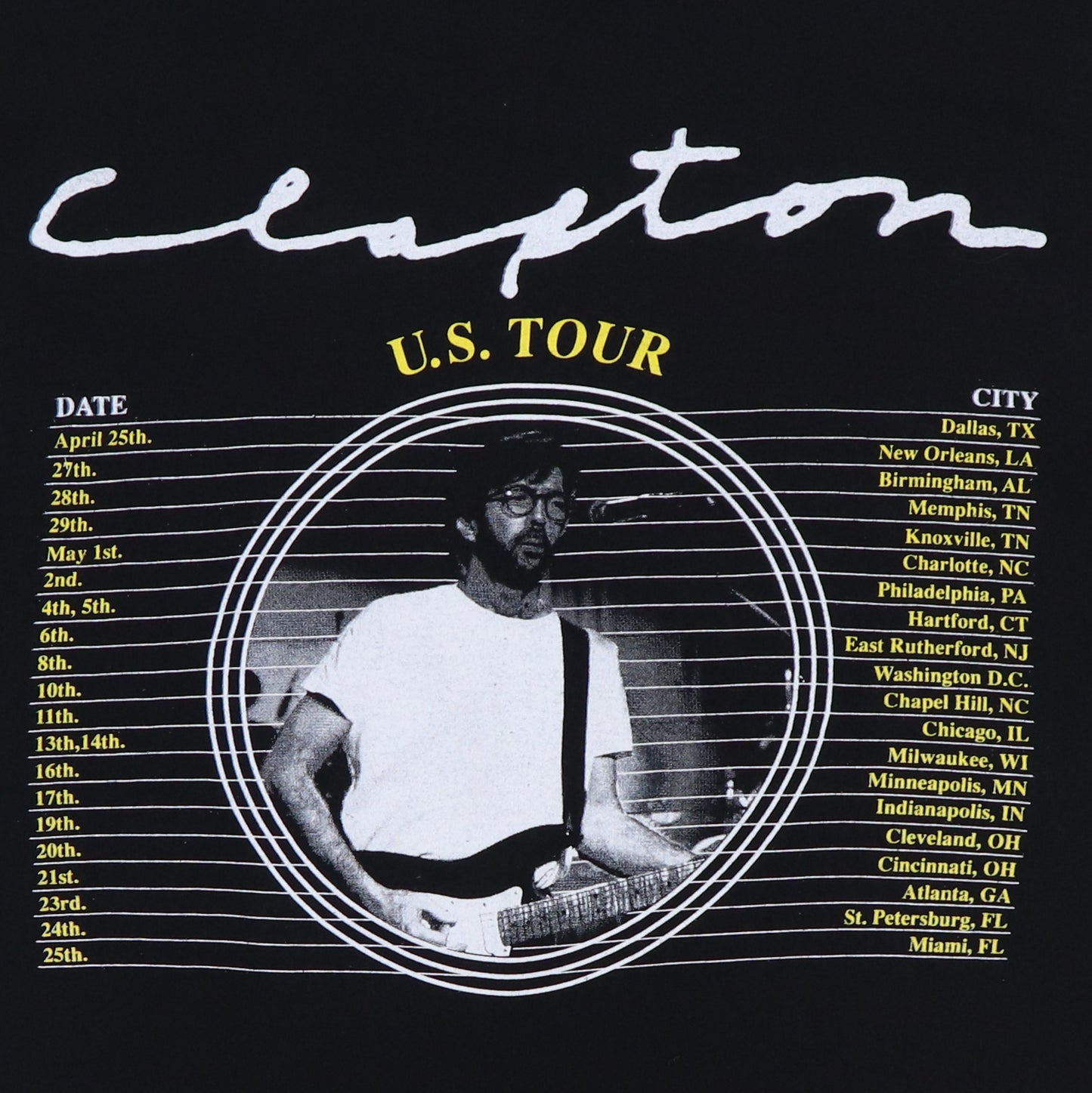 1992 Eric Clapton US Tour Shirt