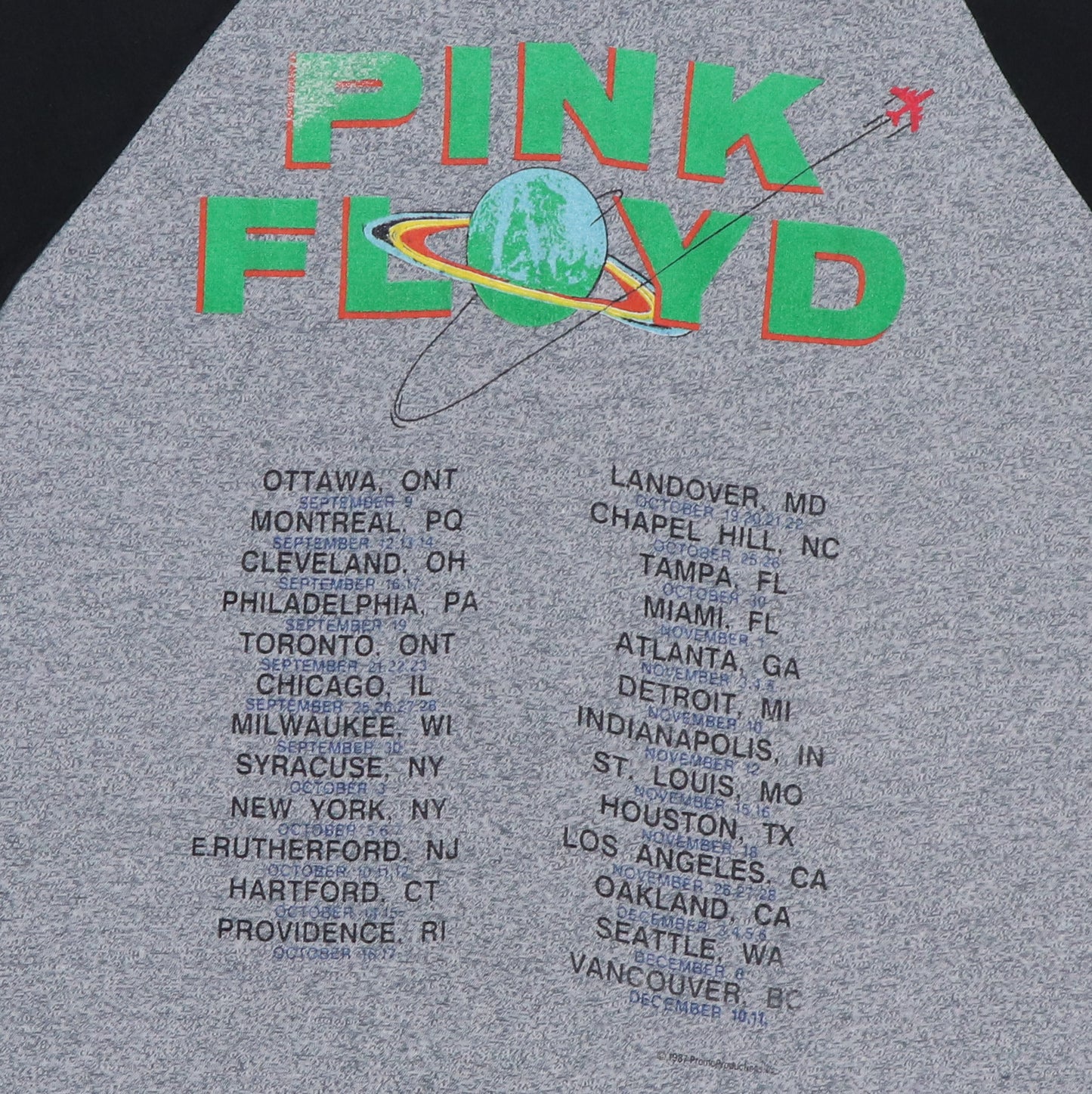 1987 Pink Floyd Momentary Lapse Tour Jersey Shirt