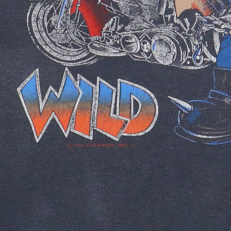 1986 Hawg Gone Wild Motorcycle Shirt