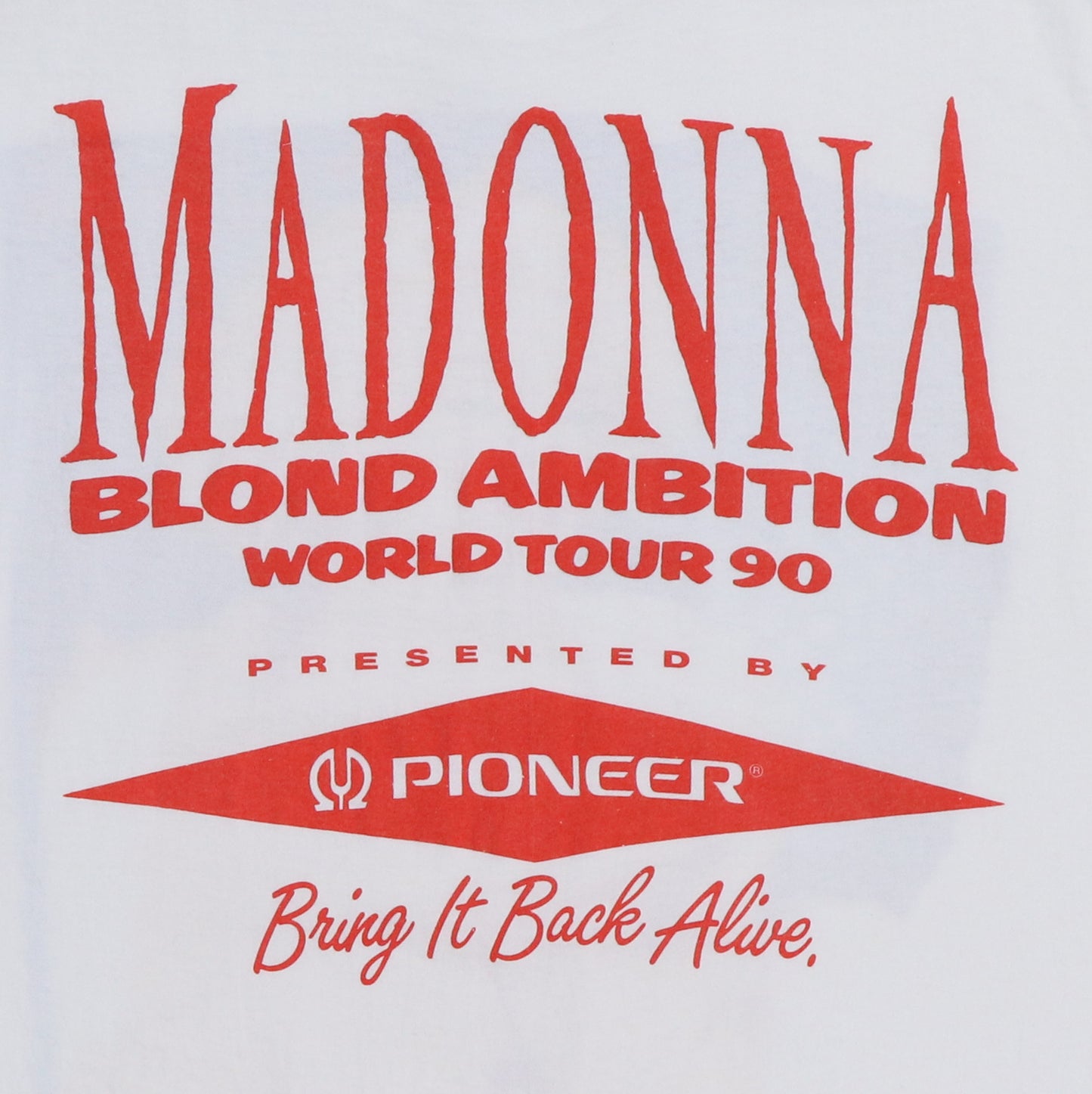 1990 Madonna Blond Ambition Tour Shirt