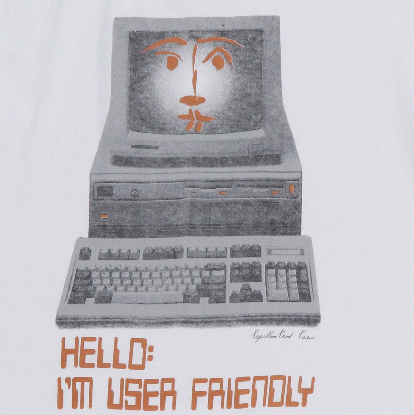 1980s Hello I'm User Friendly Computer Shirt