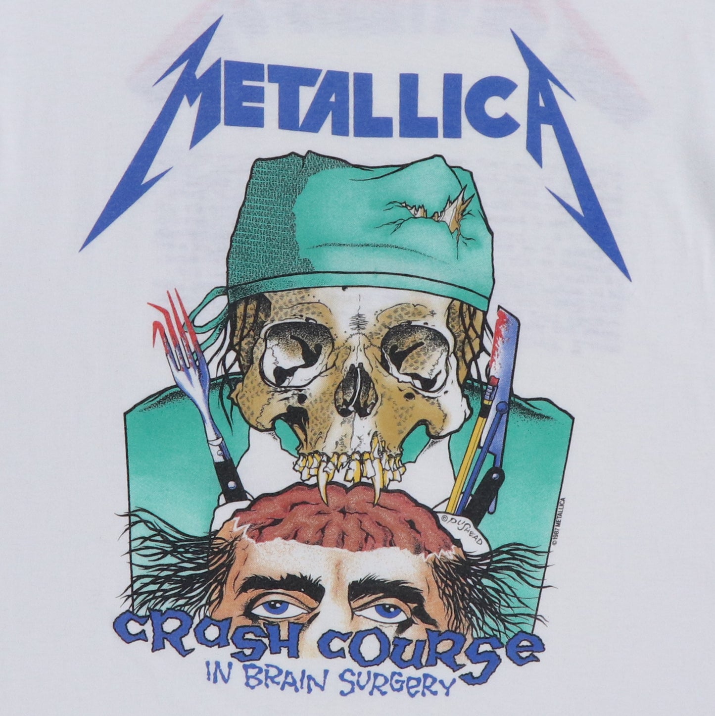 1987 Metallica Crash Course In Brain Surgery Shirt