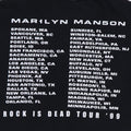 1999 Marilyn Manson Rock Is Dead Tour Shirt