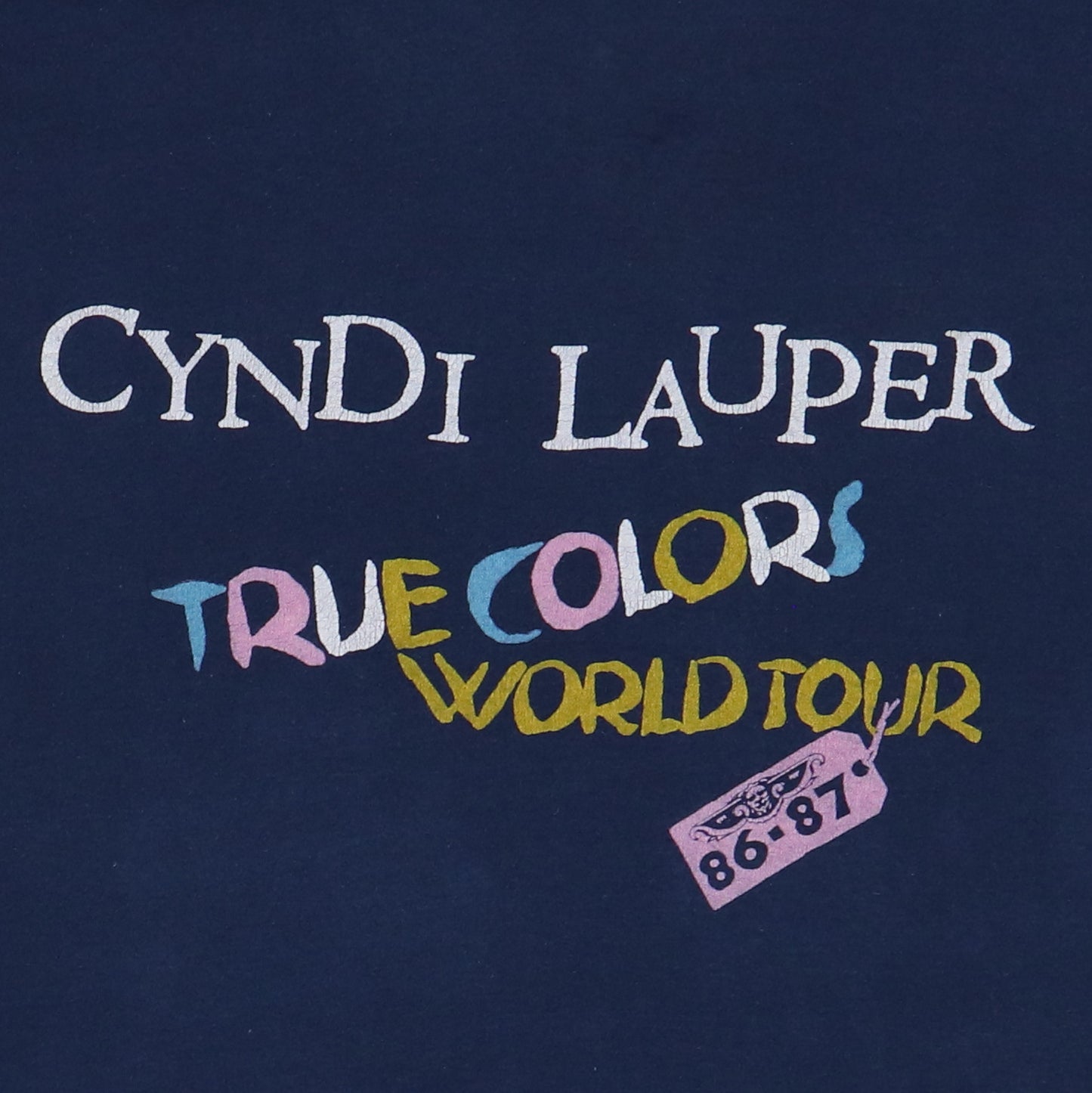 1986 Cyndi Lauper True Colors World Tour Shirt