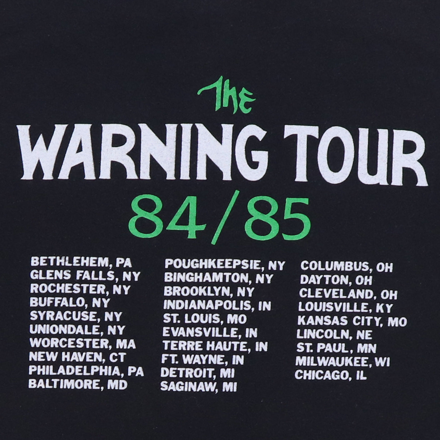 1984 Queensryche The Warning Tour Shirt