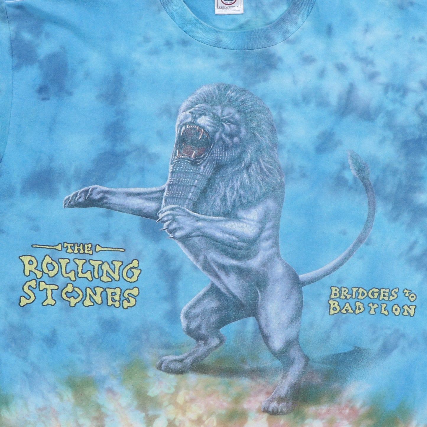 1997 Rolling Stones Bridges To Babylon Tie Dye Shirt