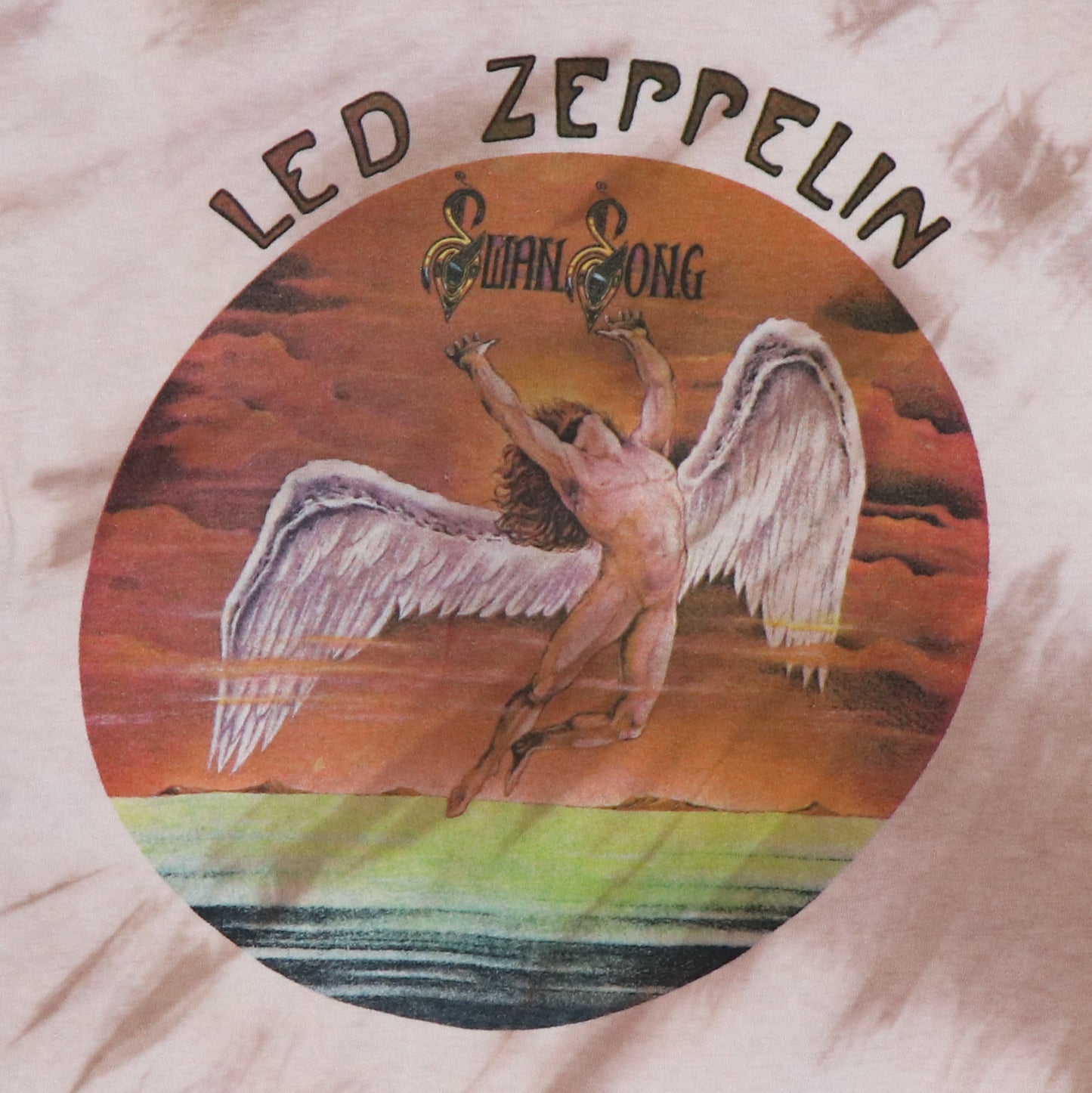 1970s Led Zeppelin Swan Song Tie Dye Shirt