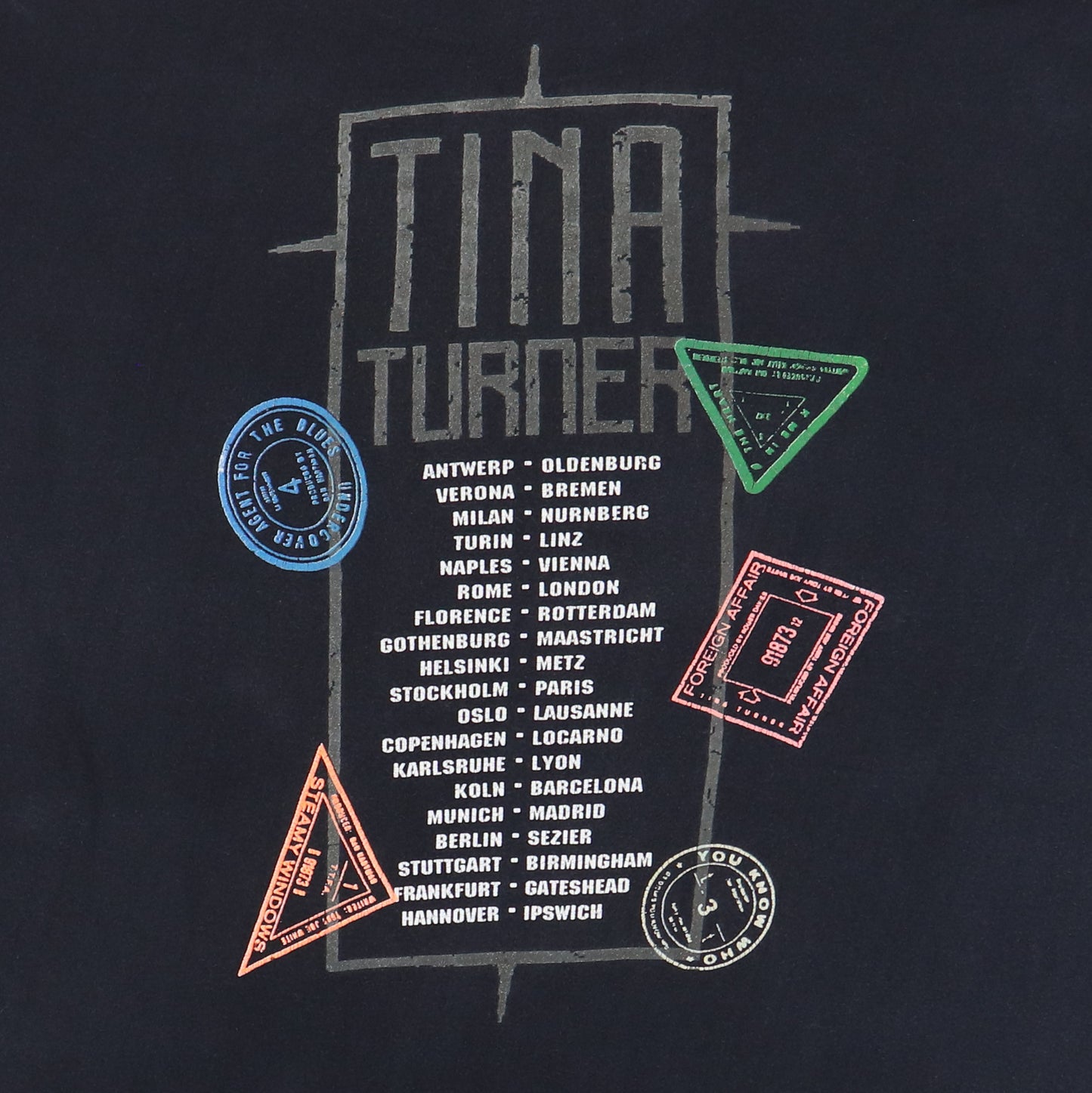 1990 Tina Turner Foreign Affair Tour Shirt