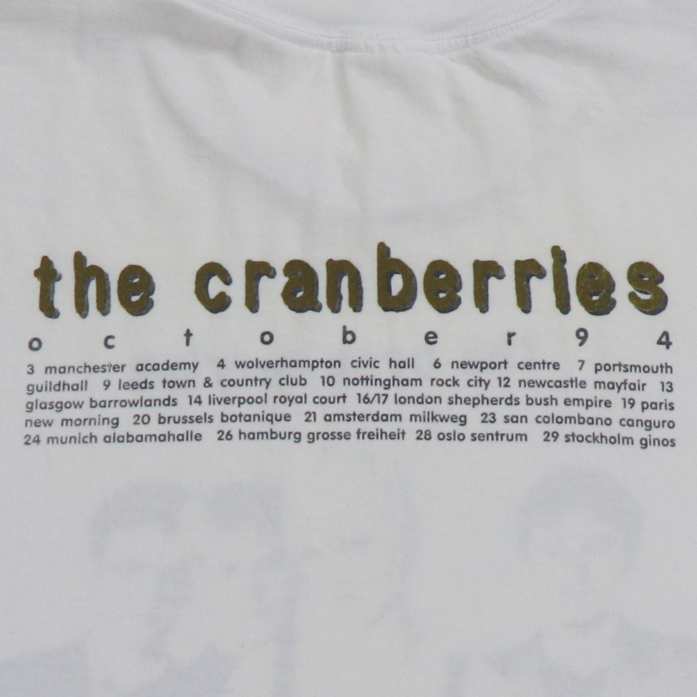 1994 The Cranberries Euro Tour Shirt