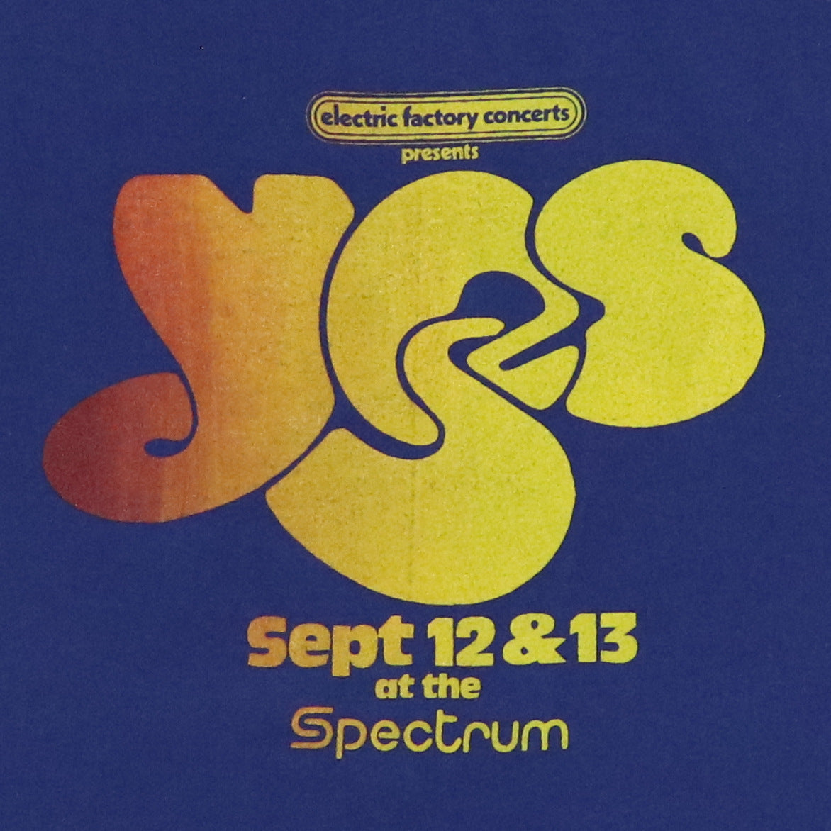 1980 Yes Electric Factory Concerts Crew Concert Shirt