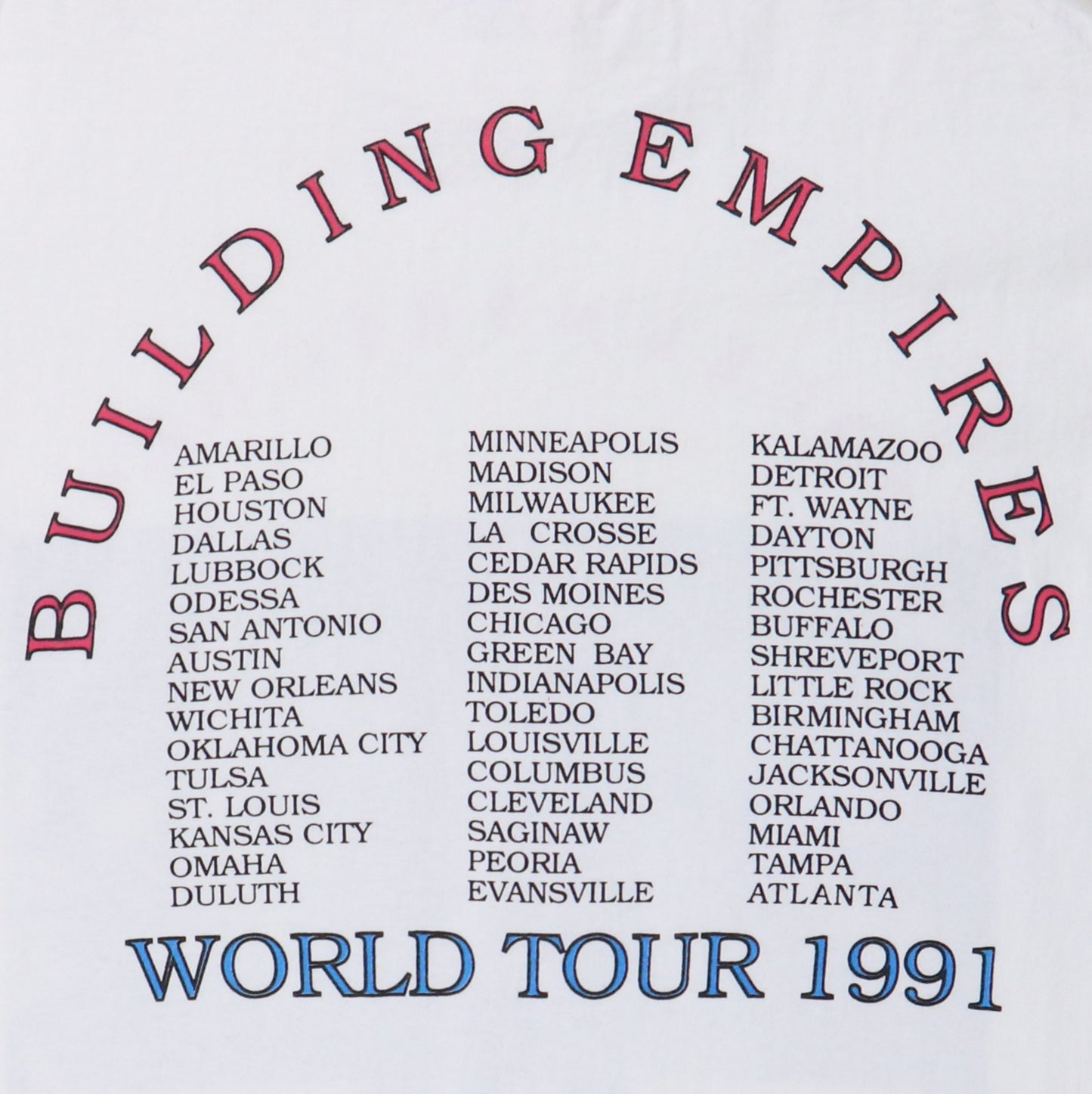 1991 Queensryche Empire World Tour Shirt