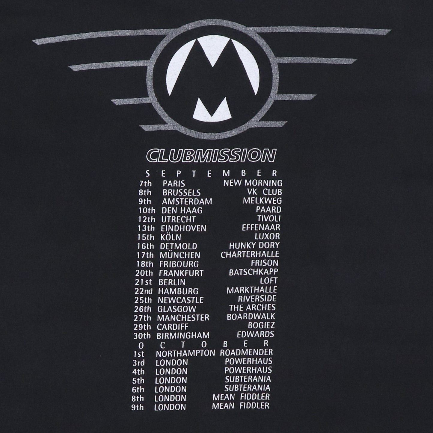 1990s The Mission ClubMission Tour Shirt