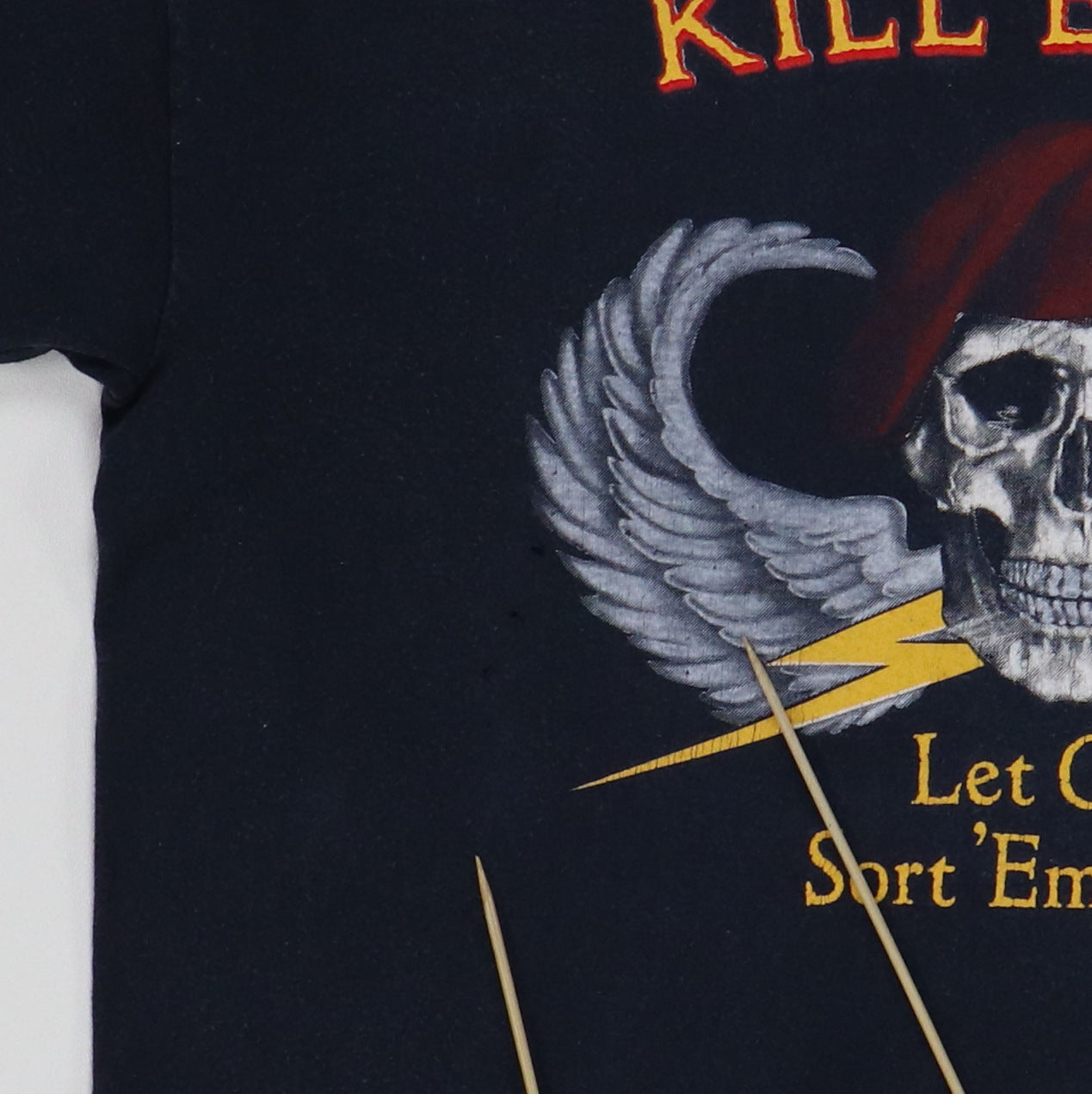 1980s Kill Em All Let God Sort Em Out Shirt