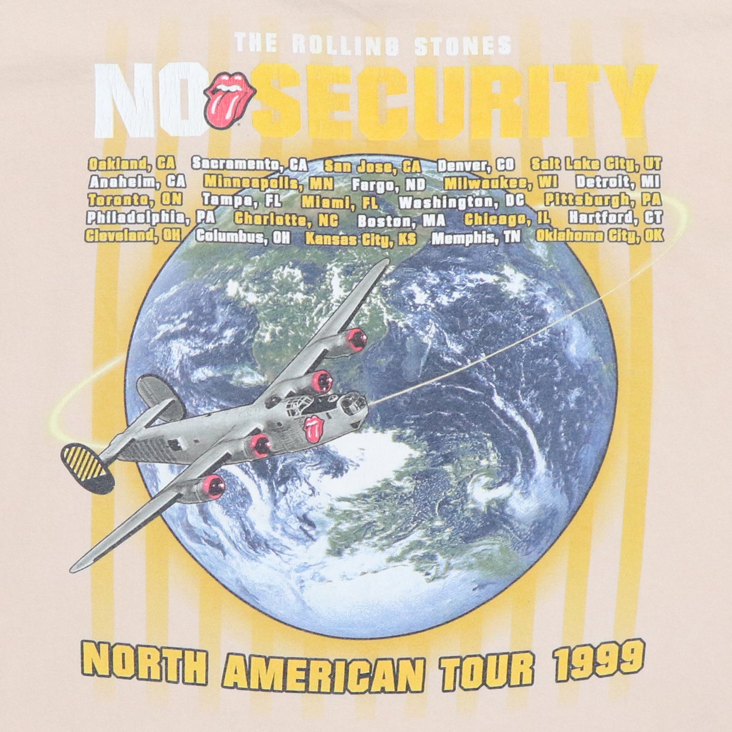 1999 Rolling Stones No Security Tour Color Change Shirt