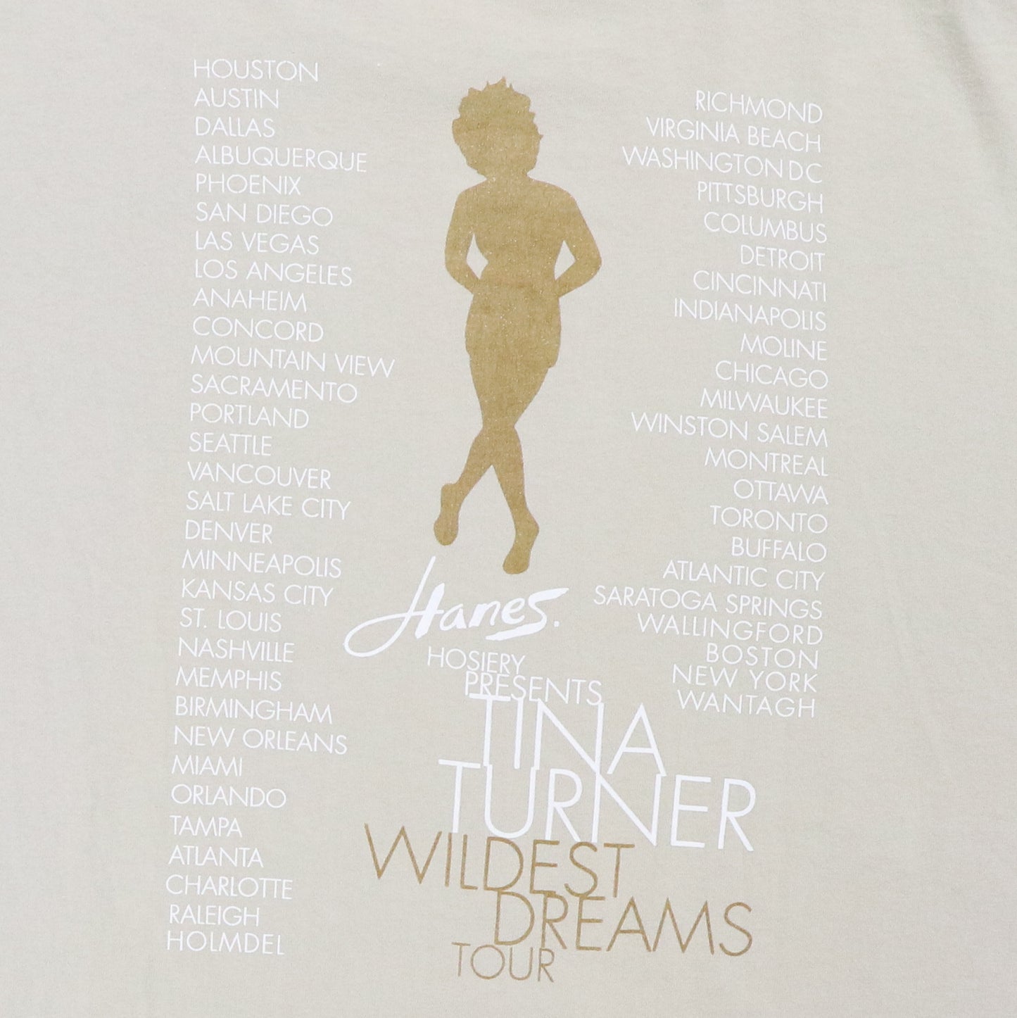 1996 Tina Turner Wildest Dreams Tour Color Change Shirt