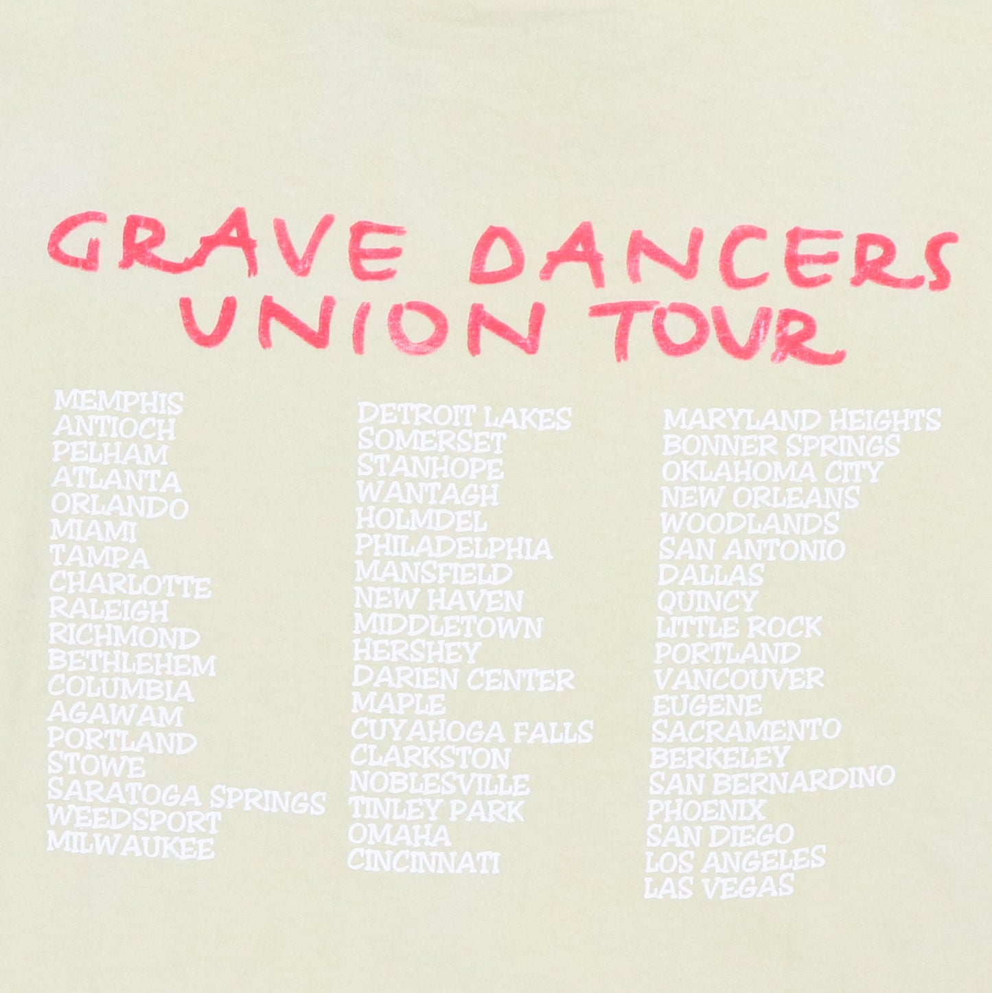 1992 Soul Asylum Grave Dancers Tour Color Change Shirt