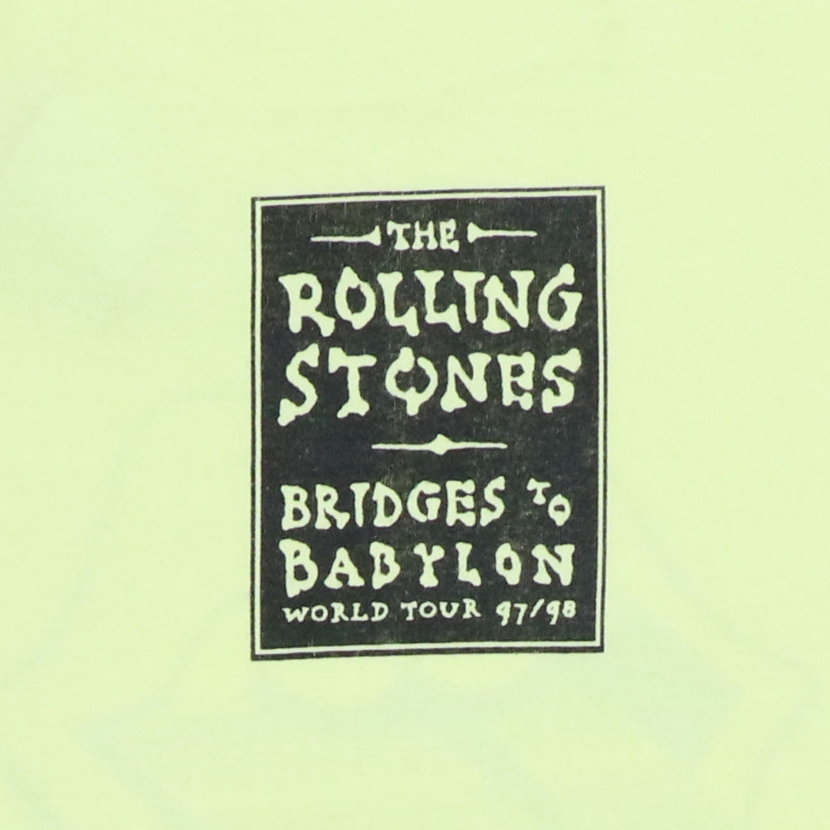 1997 Rolling Stones Bridges To Babylon Tour Color Change Shirt