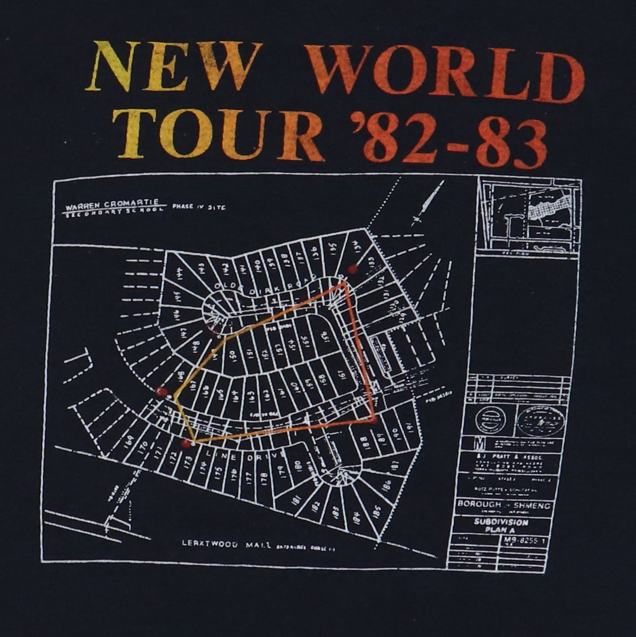 1982 Rush Signals New World Tour Shirt