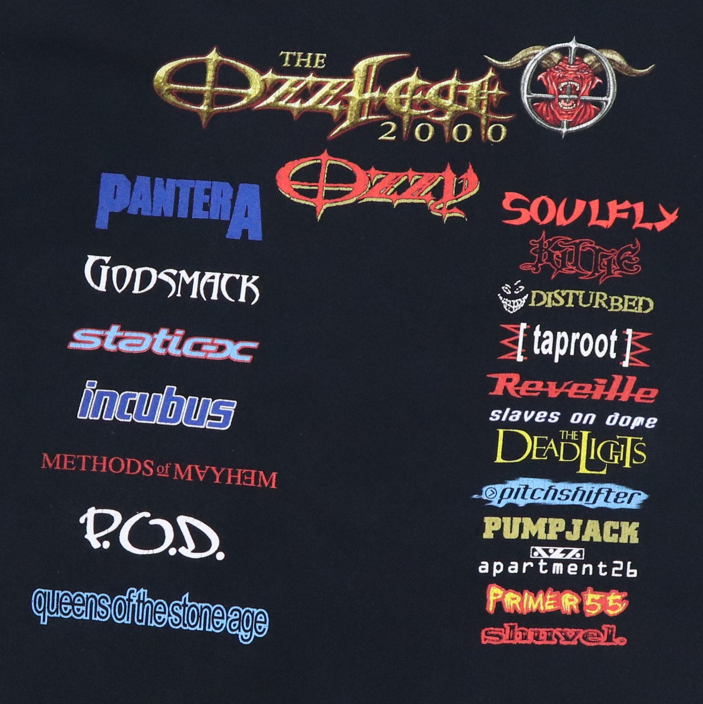 2000 Ozzy Osbourne Ozzfest Tour Shirt