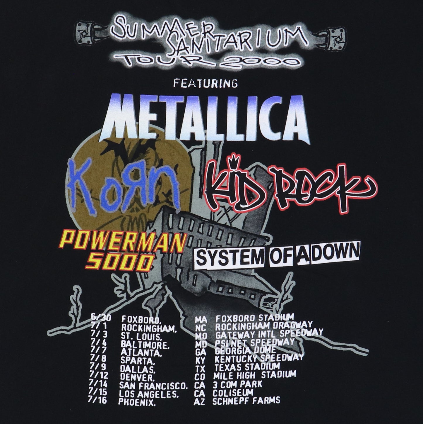 2000 Metallica Summer Sanitarium Tour Shirt – WyCo Vintage